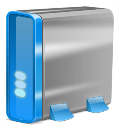 Blue Hard Drive Icon 256x256 png